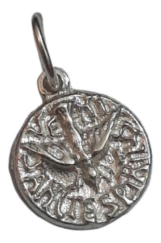 Medalla Espíritu Santo Plata 925, Redonda 11mm