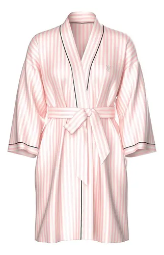 Bata Victoria's Secret Xs/s De Satín Con Rayas Icónicas | MercadoLibre