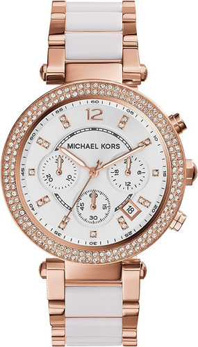 Reloj Michael Kors Para Mujer 5774 Color Oro-rosa Cuarzo Y