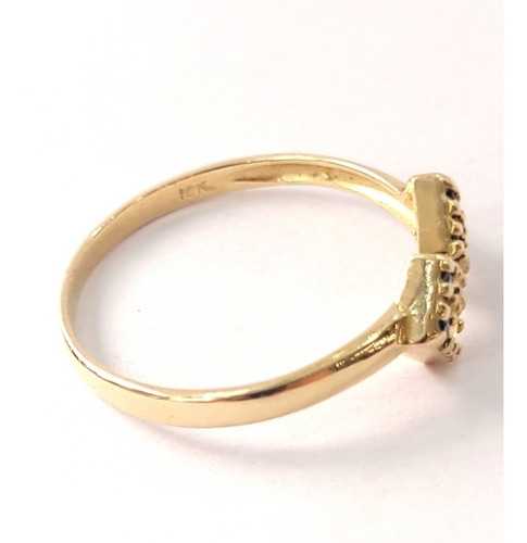 Imagen 4 de 4 de Anillo Oro 18kts Cubics 1,5grs N°15 Brumat