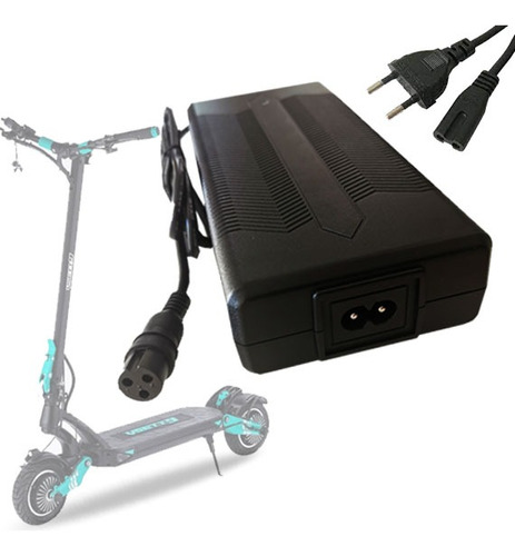 Cargador Scooter Eléctrico Vsett 9 (54.6v 2.0ah 3 Pin)