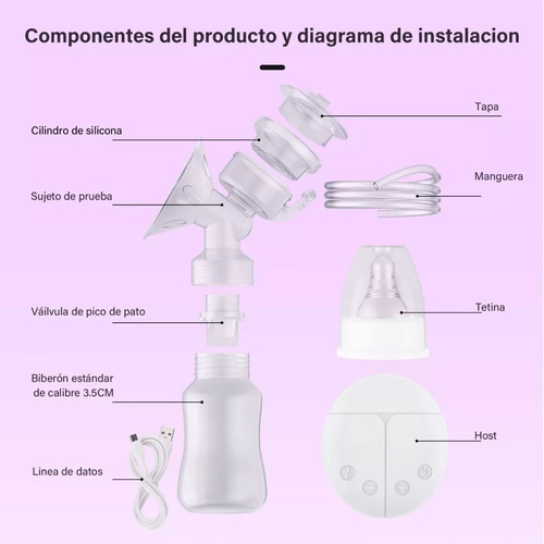 Homex Extractor Eléctrico Transparente De Leche