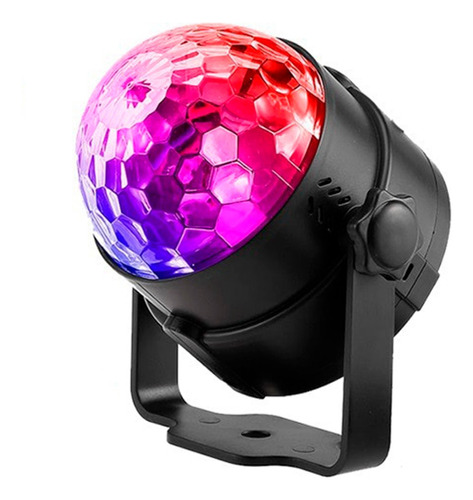 Luz Rgb Led Discoteca Media Bola Con Moivmiento Y Base 220v 