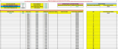 Administrá Tu Taxi Y Ganá Más Con Este Excel