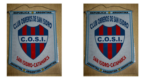 Banderin Mediano 27cm Club Obreros Unidos Corzuela Chaco