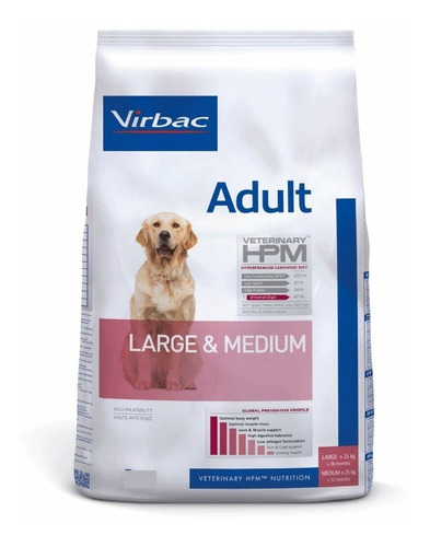 Virbac Alimento Perros Hpm Adulto Large & Medium 16kg 