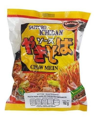 Sapporo Ichiban Chow Mein De 102 G. - Caja De 24 Piezas
