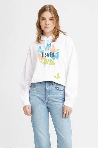 Graphic Standard Hoodie Butterflies Poster Logo Levis