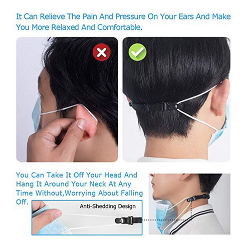 10pcs Mascarilla Para La Oreja Gancho Para La Oreja Extensor