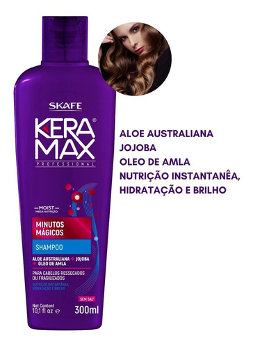 Shampoo Keramax Minutos Mágicos Skafe Nutrição 300ml