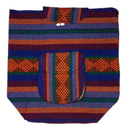 Mochila Tejida Tipo Artesanal, Mxliz-001, 1 Pza, 10kg, Azul/