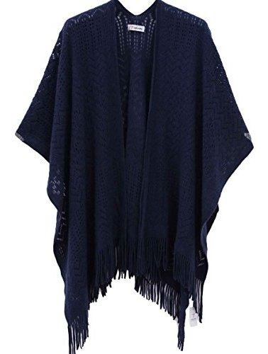 Chal De Punto Para Mujer - Soul Young Ladies Fringe Poncho D