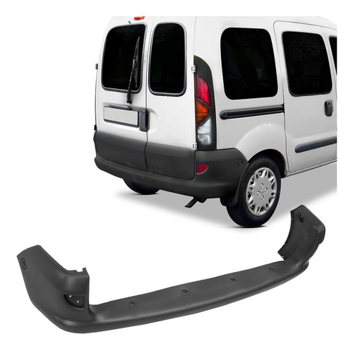 Parachoque Traseiro Kangoo 98 1999 2000 01 02 03 Preto Liso