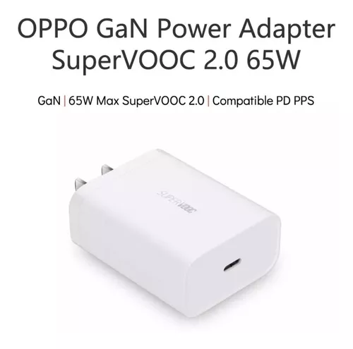 Cargador Oppo 65w Carga Super Vooc / Cable Tipo C Blanco