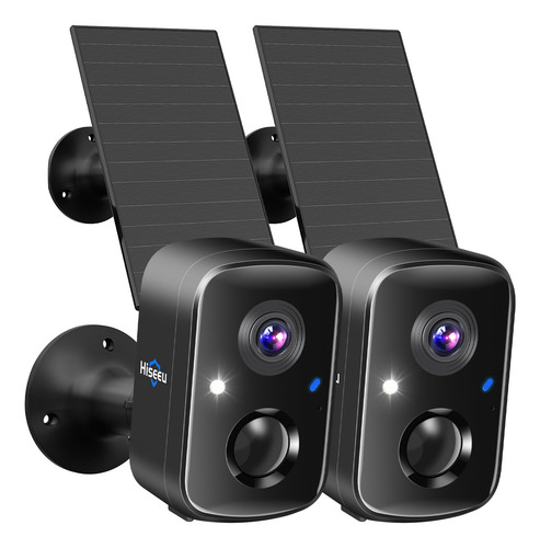 Cámaras De Seguridad Solares Exteriores Wi-fi 4mp Visión Noc 2c90b-negro