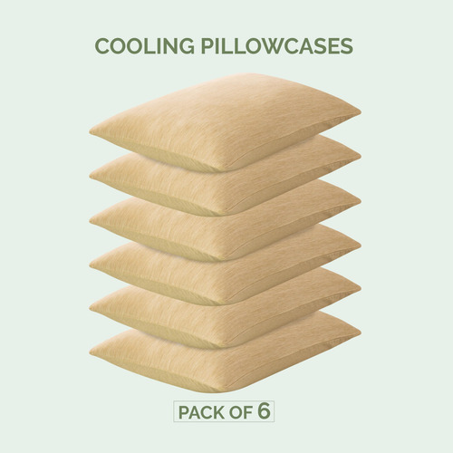 Juego De 6 Fundas De Almohada Refrescantes Transpirables