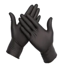 Comprar Caja 100 Guantes Desechables Negros Guante Nitrilo Talla S M L Guantes De Nitrilo Libre De Polvo Qatarshop 