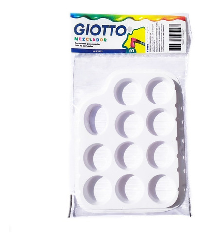 Mezclador Paleta Giotto Plastico 10 Cavidades P/ Temperas