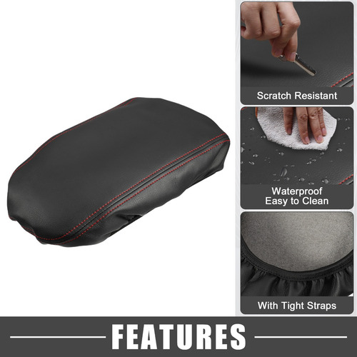 1 Funda Descansa Brazos Para Kia Optima 2016-2020 Black Red