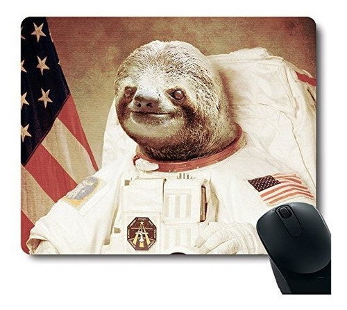 Funy Sloth Dress Como Astronauta Personalidad Mouse Pad