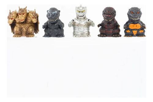 5 Peças De Bonecos De Ação Finger Puppet Mecha Godzilla