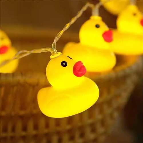 Cadena Led Con Bonito Minipato Amarillo Para Jardín