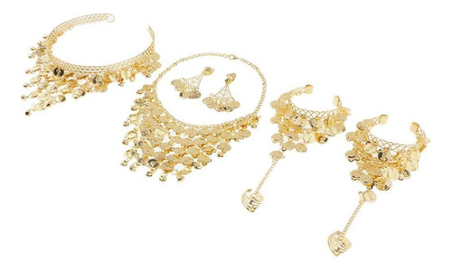 4x Conjunto De Joyas De Danza De Vientre,, Pendientes,