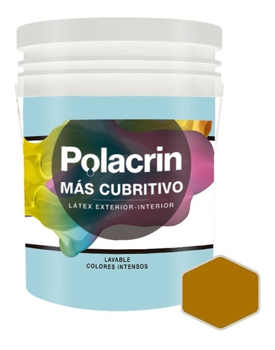 Pintura Latex Exterior Interior Color 1 Polacrin Premium L