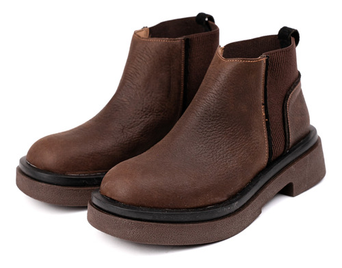 Bota De Mujer De Cuero Versátil Invierno Lucia Febrero