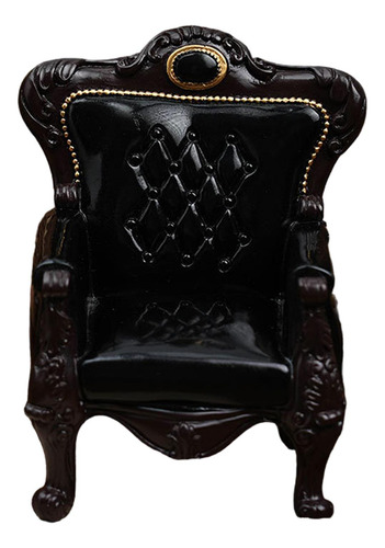 Modelo De Sofá Para Casa De Muñecas 1:6, Muebles En Negro