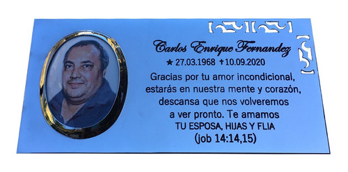Placa + Foto + Florero + Cruz. Para Cementerio, Lapidas.