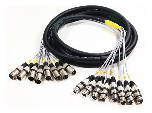 Multicabo Xlr 12 Vias Com Anilhas - 15 Metros