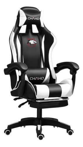 Cadeira Escritório Gamer Ergonômica Reclinável C Massageador Cor Branco