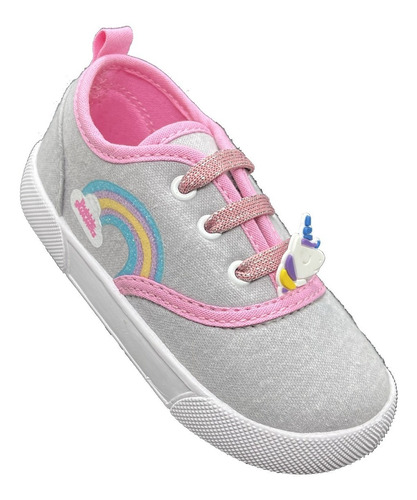 Tenis Para Niña Gris Unicornio Bubble Gummers Jenna