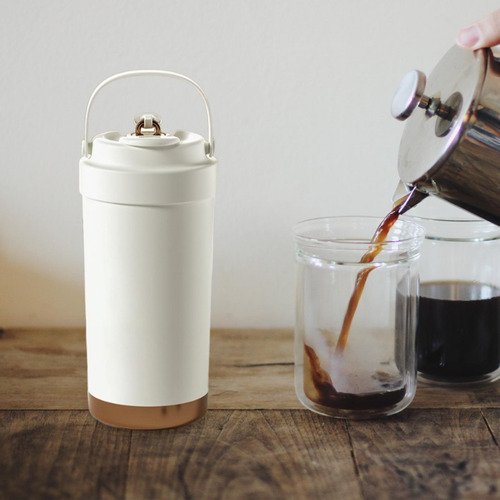 Botella De Agua Con Aislamiento De VacĂo, Taza De Blanco