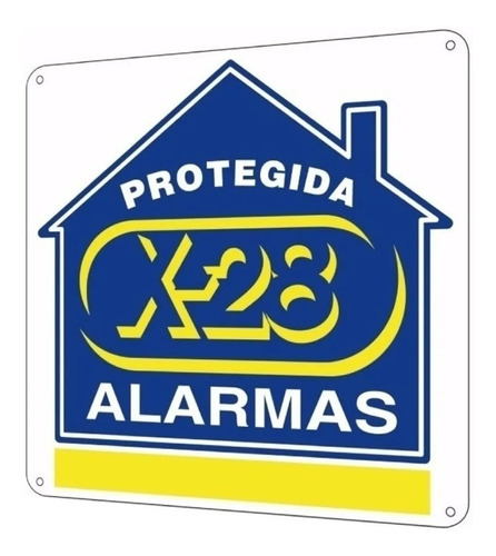 Cartel Disuasivo Seguridad Propiedad Protegida Alarmas X-28 