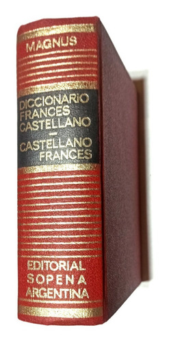 Diccionario Frances Castellano Magnus Sopena 1965 Book Libro