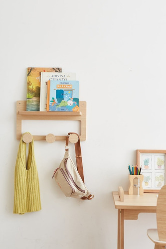 Imagen 7 de 10 de Perchero De Pared Con Estante Escandinavo Nordico Diseño