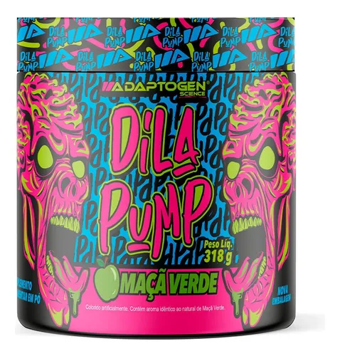 Suplemento Em Pó Dila Pump Pre Treino Sem Cafeína Adaptogen Scien...