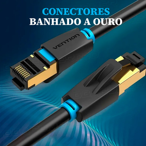Cabo Lan Giga Ethernet Cat 8 Deluxe Vention Cinco 5 Metros