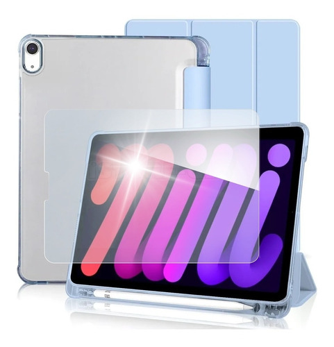 Mica + Funda Folio Ranura Para iPad Mini 6 6ta A2568 A2567