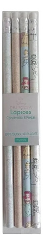 Set De Lapices De Madera Disney Princesas 8pz