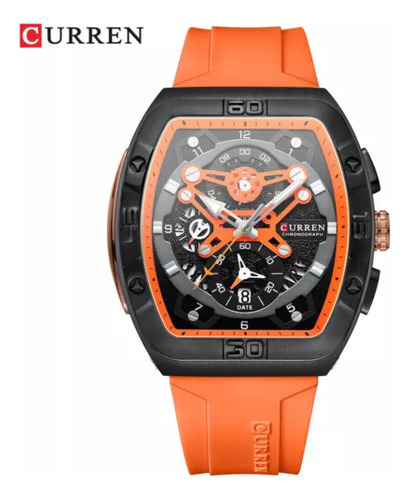 Reloj Para Hombre Curren 8443 Kred8702 Naranja