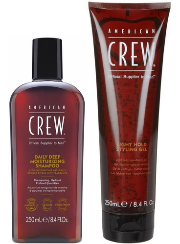 Shampoo Hidratante + Gel Fijación Ligera American Crew Men