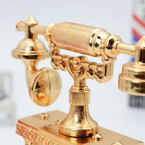 I Retro Telefone Mesa Relógio Modelo Ornamento Pp Estilo A