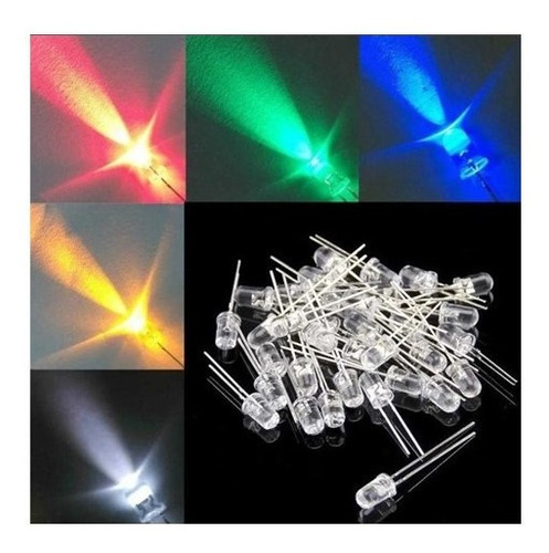 100 Leds 5mm Colores + 50 Resistencias / Electroardu