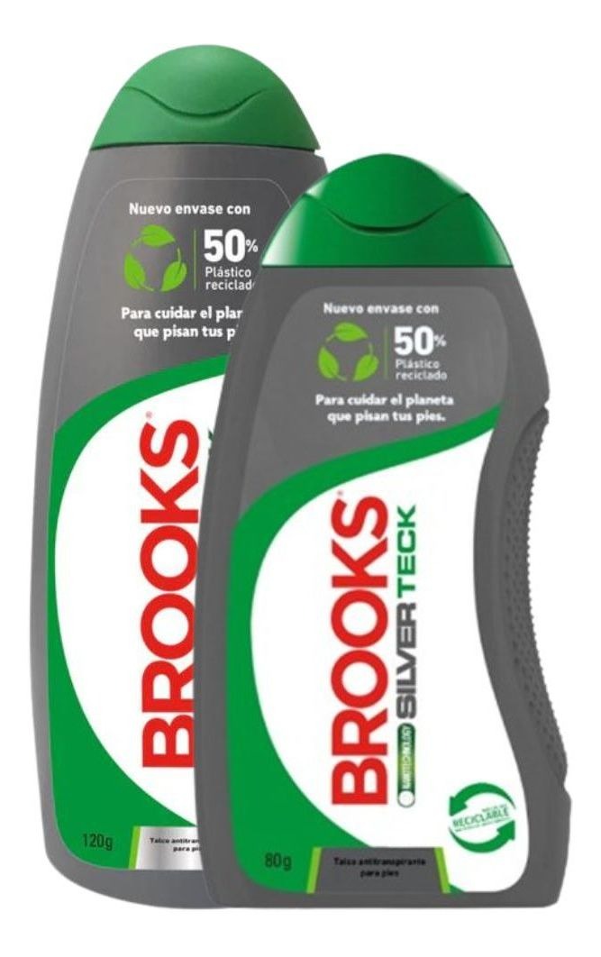 Brooks Pack Talco Para Pies Silver Teck 120g + 80g