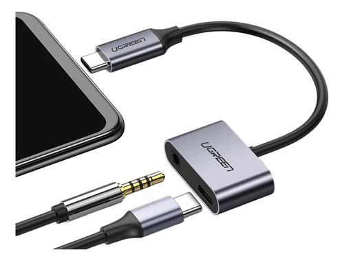 Usb-c Carga 30w & Audio Estereo 3.5mm Dac Chip Adaptador Pc