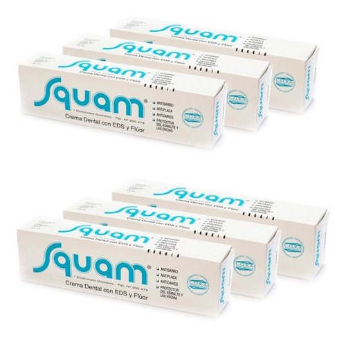 Squam 6 Cremas Dentales X 120gr - Mejor Precio