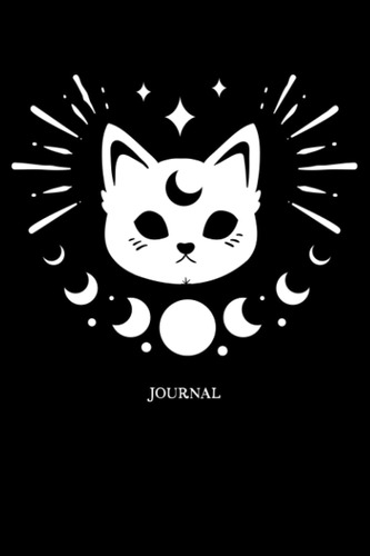 Libro: Journal Lunar White Cat With Moon Phases: College Rul